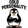 Confident Penguin with Crossed Wings