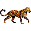 Motivo floreale tribale leopardato decorato