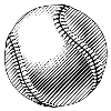 Balle Baseball Gravée Linéaire