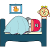 Bedtime Duck Sleepy Cartoon Scene
