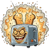 Laughing Toaster Crumb Explosion