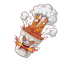 Fire Ramen Mug with Face