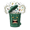 Wütender Mülleimer Chaos