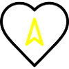 Heart with arrow direction
