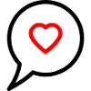 Speech Bubble Heart Love Chat