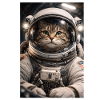 Chat de l’espace en costume d’astronaute