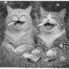 Cats laughing with cigarettes