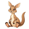 Cuddly Kangaroo Cartoon