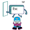 Escape Key Hero Retro Gamer Keycap