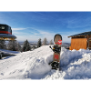 Snowboarding on a sunny slope