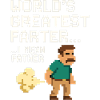 Maglietta divertente per la Festa del Papà per un papà gamer Pixel Art