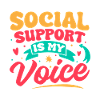 Citazione dell'assistente sociale: Il supporto è la mia voce, sociale