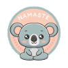 Koala Namaste zen pastel