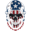 USA Totenkopf - Patriot Skull Design