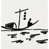 Bateau de nuit sur la rivière