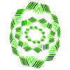 Neon Mandala Fan Pattern