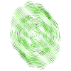 Green spiral print