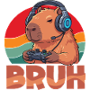 Capybaras Retro Bruh Gaming Mignons