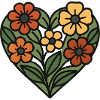 Floral Pattern Heart