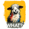What Sheep Pop-Art Gelb Hintergrund