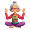 Grand-mère médite