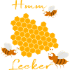 Bees with honeycomb