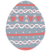 Pastel Hearts Egg Pattern