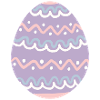 Pastel Wavy Easter Egg