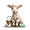 Agneau pastel avec œufs de Pâques