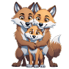 Wolfsfamilie Trio
