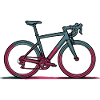 Neon Road Bike Silhouette