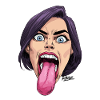 Tongue Out: Comic Expression
