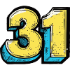 31 Zahl Bunt