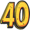 40 Zahl Bunt