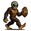 Bigfoot Alien Sasquatch UFO Science Fiction