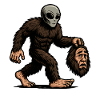 Bigfoot Alien Sasquatch UFO Science Fiction