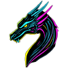 Neon Fury - Cyberpunk Style Dragon