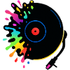 Plattenspieler buntes Pop-Vinyl