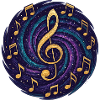 Kosmische Musiknoten
