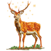 Deer with stars
