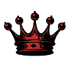 Rote Kronen-Silhouette