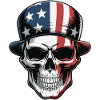 USA Totenkopf - Patriot Skull Design