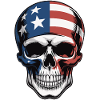 USA Totenkopf - Patriot Skull Design