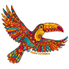 Colombian kaleidoscope toucan