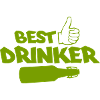 Best Drinker Logo with Bottle