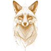 Wolf Head with Mandala Crown