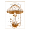Geometric mushroom in orange