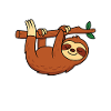 cute sloth sleepy animal