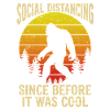 Distanciation sociale Bigfoot Retro Sasquatch Drôle
