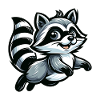 Niedlicher Waschbär Cartoon